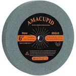 AmaCupid Bench Grinding Wheel 6 inch, for Sharpening Hard Alloy Tools, Products of Non-Metallic Materials. Green Silicon Carbide Abrasive. 1/2 Inch