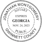 Georgia Round Notary Stamp | Official State Notary Stamp | Official Seals | Meets State Specifications (Georgia, Round Stamp)