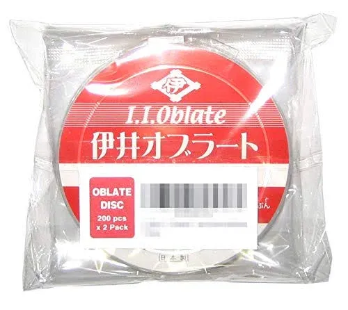 I.I. Oblate Disc - Wafer Paper (Japanese edible film) w/English Instructions (200 Count (Pack of 2))