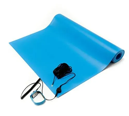 ESD Anti-Static Table Mat Kit, 20 In. x 36 In., Blue