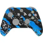 Blue Coating Splash Soft Touch Front Housing Shell for Xbox Series X S Controlle