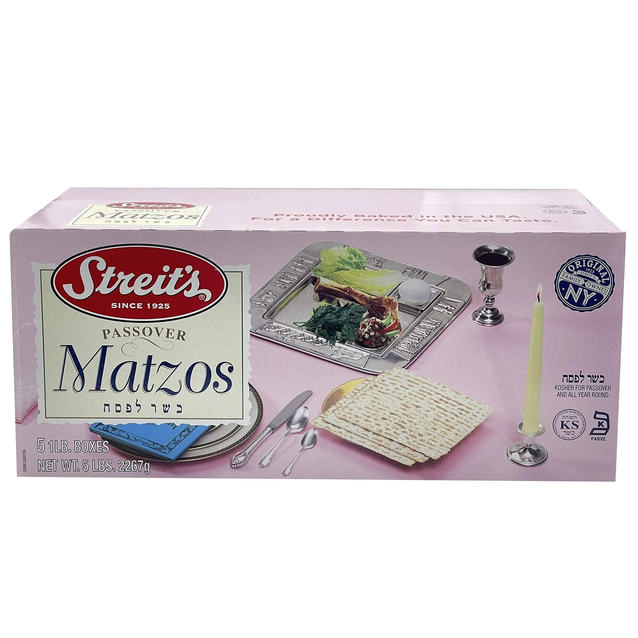 Streits Passover Matzos - 5 pack, 1 lb packs