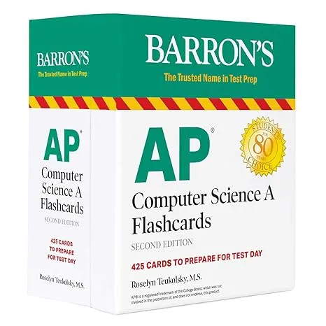 AP Computer Science A Flashcards: 425 Cards to Prepare for Test Day (Barron's AP Prep)