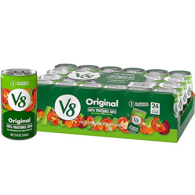 V8 100% Vegetable Juice, Original - 24 pack, 5.5 fl oz cans