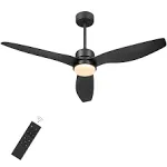 YOUKAIN 52 Inch Indoor/Outdoor Modern Ceiling Fan with Lights, Remote Control, Reversible Blade