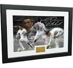 12x8 A4 Christiano Ronaldo Real Madrid Celebration Autographed Photo Photograph Picture Frame Football Soccer Poster Gift