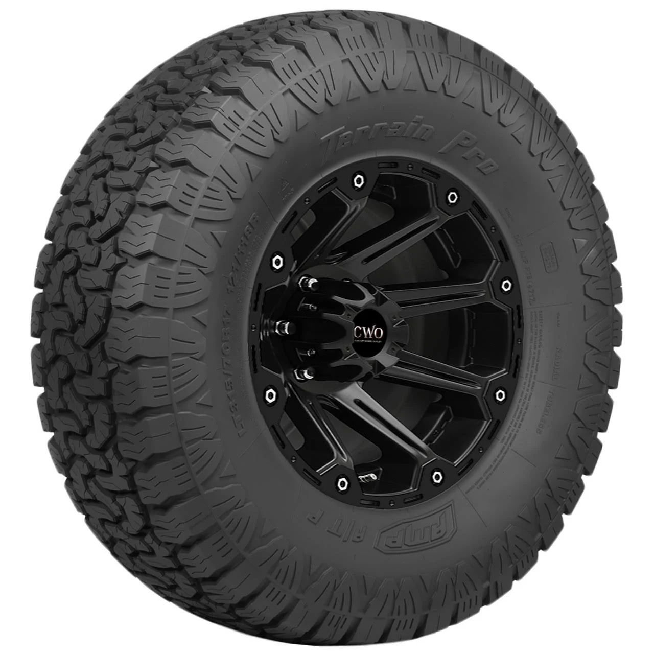 AMP Tires 285-6518AMP/CA2 Terrain Pro A/T Tire 285/65R18 122R LR E