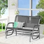 Outsunny 48" Freestanding Patio Glider Bench - Dark Gray