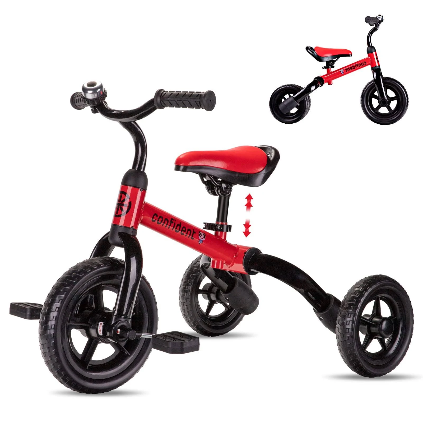 YGJT 3 in 1 Tricycle for Toddlers Age 2-5 Years Old Folding Kids Balance Bike...