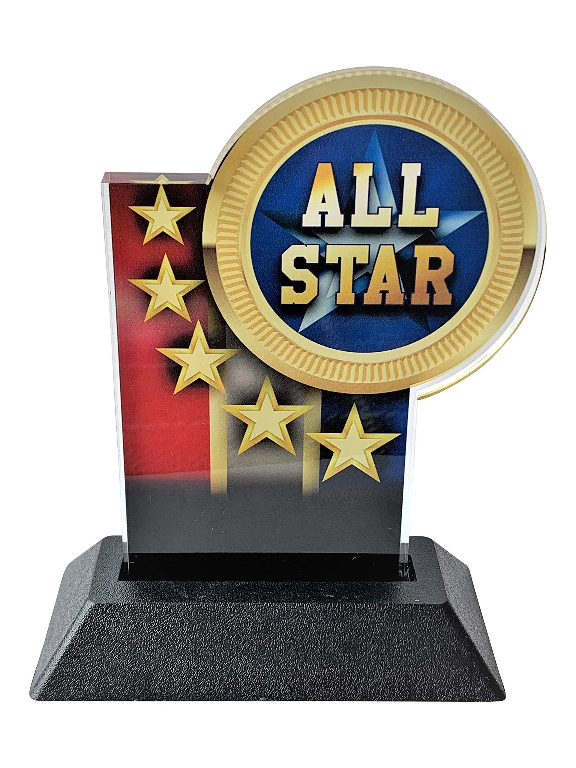 Express Medals 6 Inch Full Color Acrylic All Star Trophy Award Plaque Prime Gift