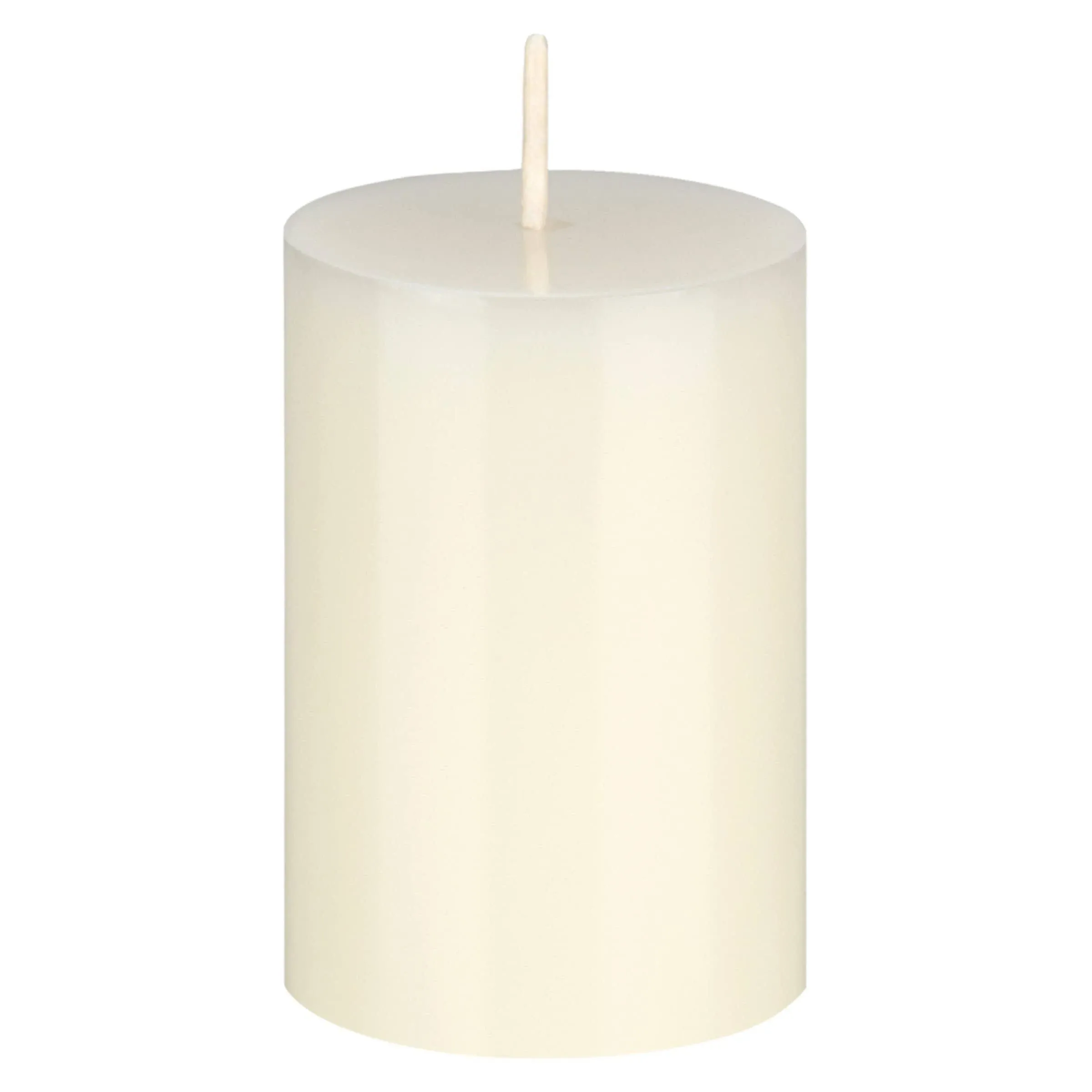 Mega Candles - Unscented 2" x 3" Hand Poured Round Premium Pillar Candle - Ivory