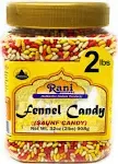 Rani Sugar Coated Fennel Candy 2lbs (32oz) 908g Bulk, Pet Jar ~ Indian After Meal Digestive Treat | Vegan