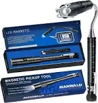 Rechargeable Magnetic Pickup Tool, Christmas Gifts for Men, Telescoping Magnetic Flashlights with Extendable Magnet Stick, Cool Gadgets Gifts for Men, Dad, Husband