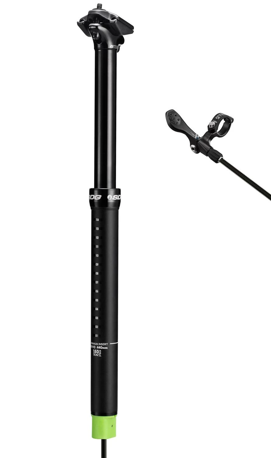 SDG Tellis Dropper Seatpost (31.6mm, 150mm, Black)