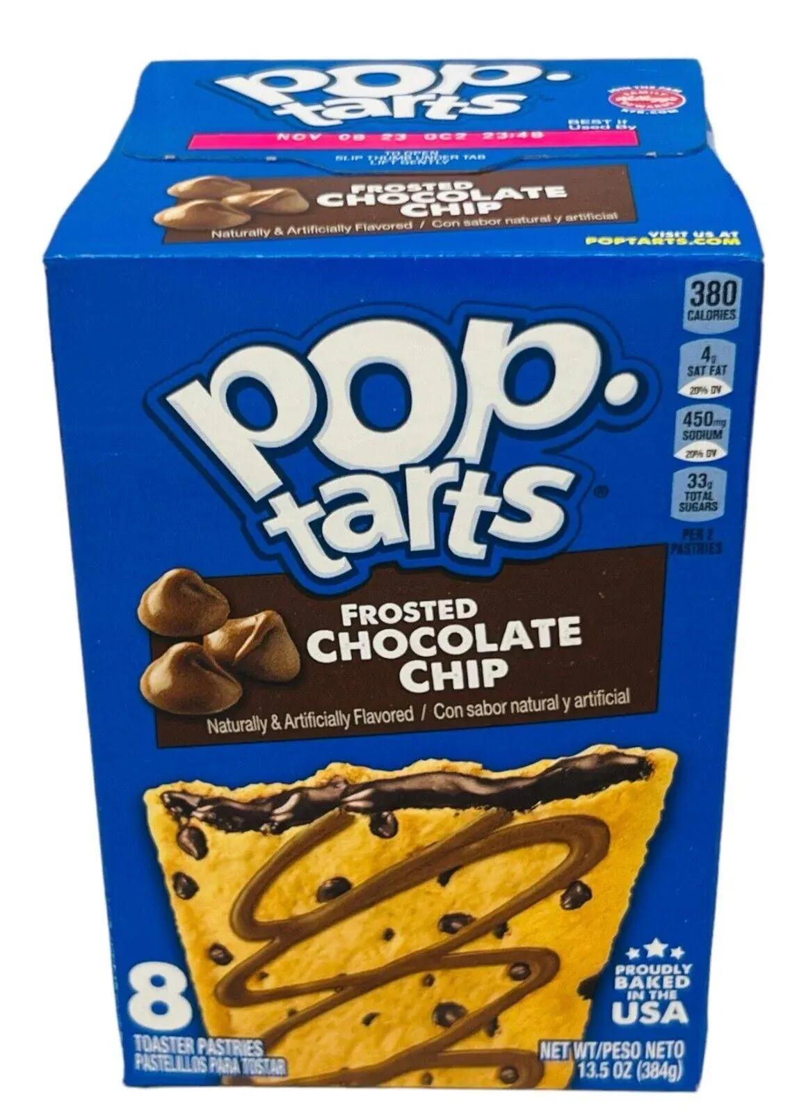 Pop-Tarts Toaster Pastries, Chocolate Chip, Frosted - 8 toaster pastries [13.5 (384 g)]