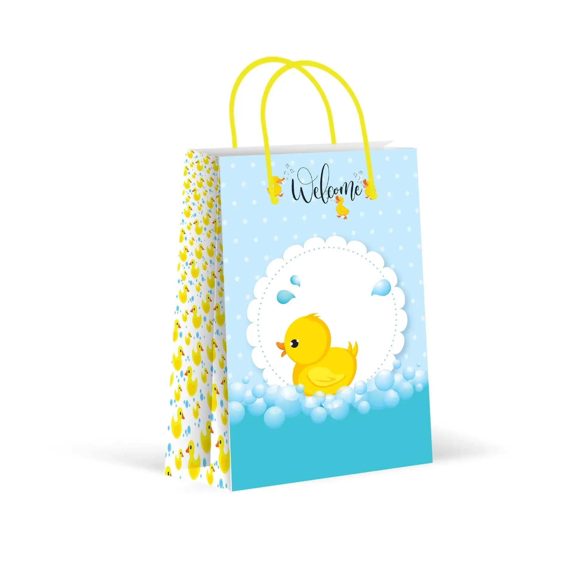 LARZN - Celebrate With an Impression Premium Duck Party Bags, Party Favor Bags, New, Treat Bags, Gift Bags, Goody Bags, Party Favors, Party Supplies, Decorations, 12 Pack