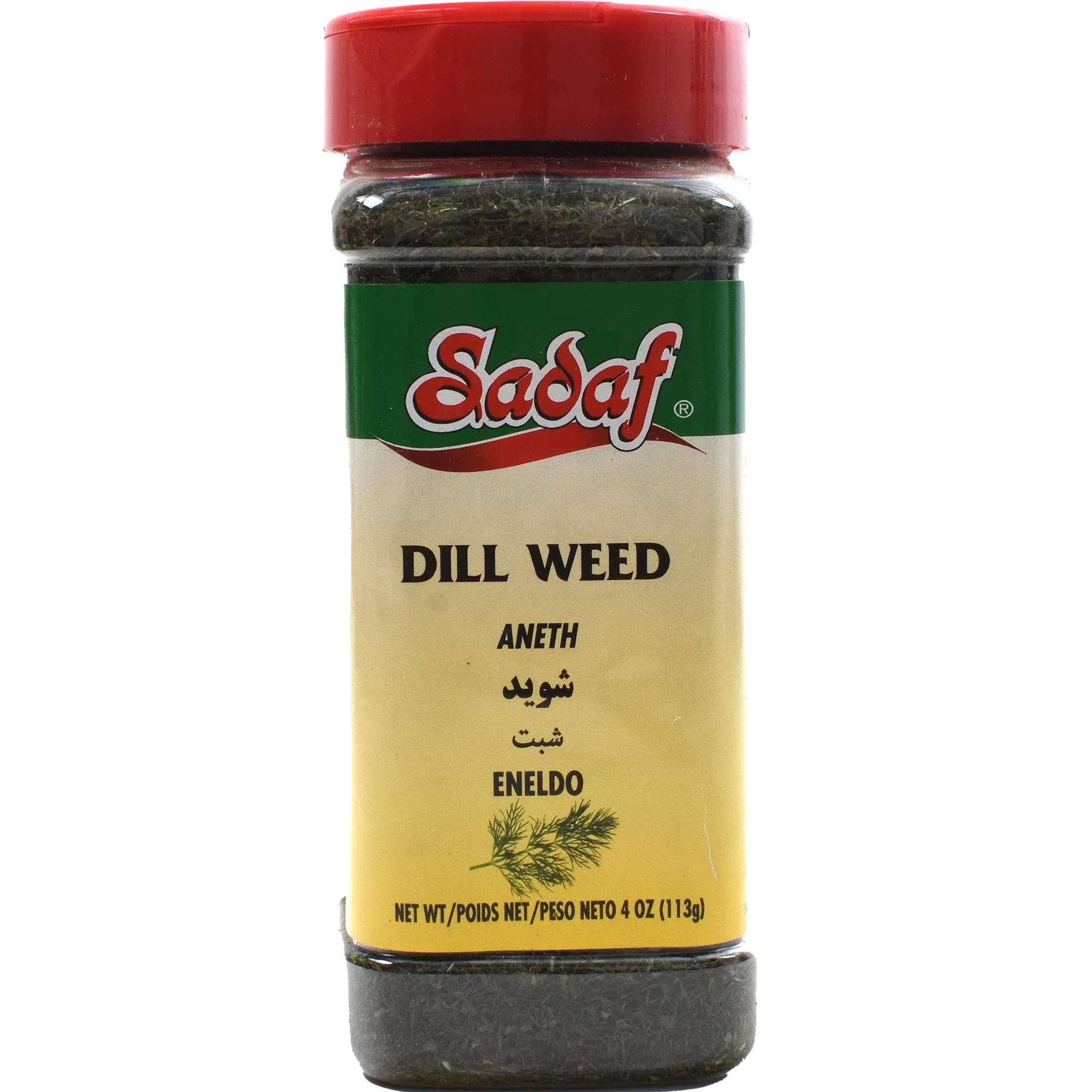 Sadaf Dill Weed 4 oz. - Dried Dill Weed - Dill Seasoning and Spice for Fish, Salads and Soups - Dry Dill Herb for pickling - Natural, Vegan, Kosher, Halal