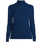 Lands' End Women's Petite Cashmere Turtleneck Sweater