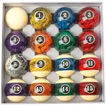 GSE Games & Sports Expert 2 1/4-Inch Professional Regulation Size Billiards Pool Balls Set, Standard Set of 16 Pool Balls for Billiard Table, Pool Table Accessories (Several Colors Available)