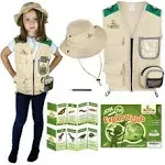 Kids Explorer Costume including Safari Vest and Hat - Boys & girls aged between 3-7 - Role play as paleontologist, zoo keeper, park ranger or fishing