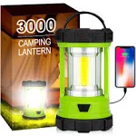 Led Camping Lantern Cob Rechargeable Battery Lantern 3000lm 5 Light Modes Waterp