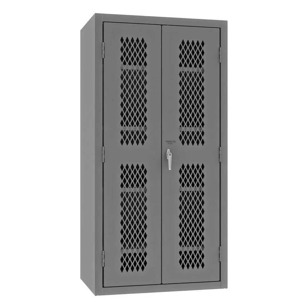 Durham Heavy Duty Welded 14 Gauge Steel Ventilated Cabinet, EMDC-362472-4S-95, 900 lbs Capacity, 24" Length x 36" Width x 72" Height, 4 Shelves