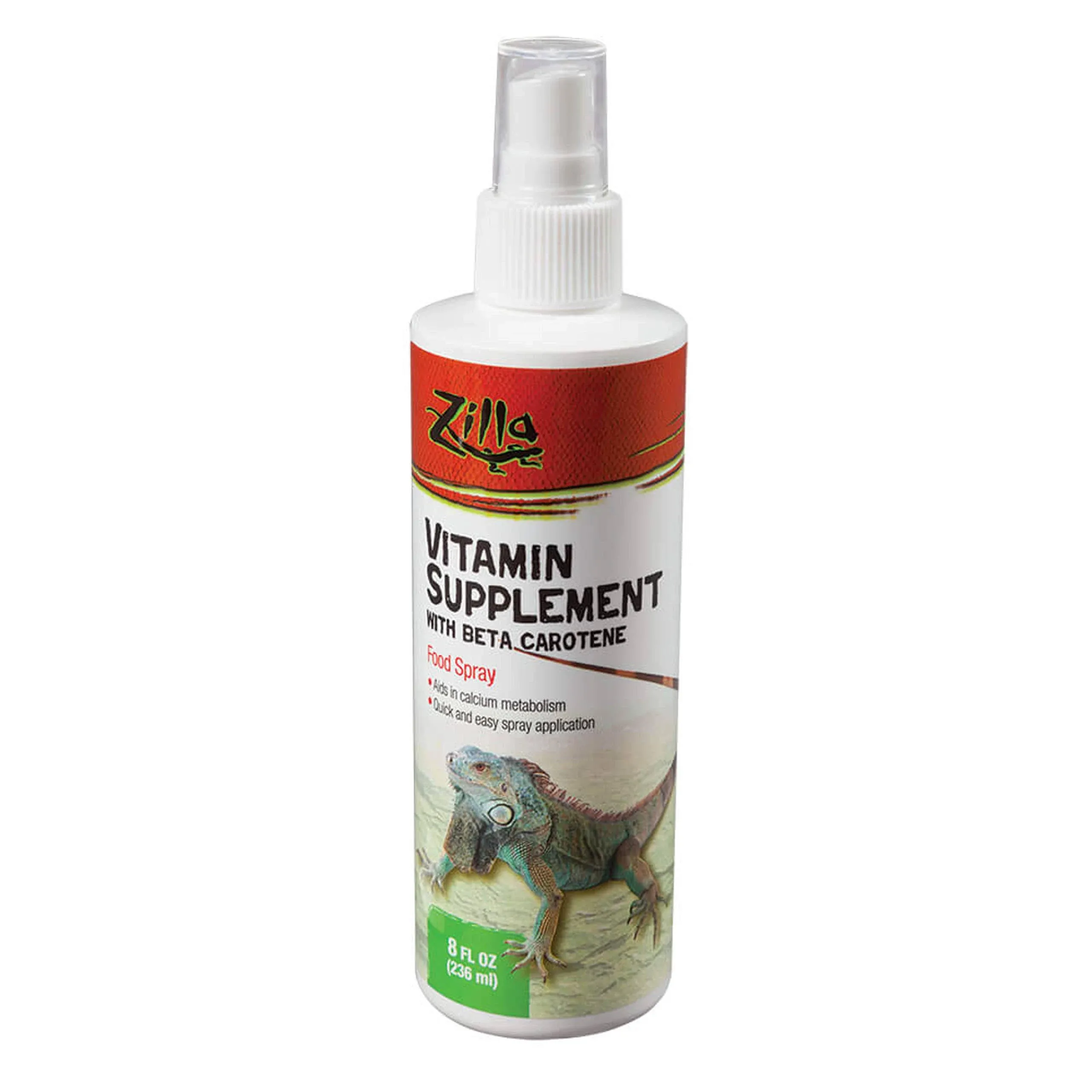 Zilla Vitamin Supplement Food Spray, with Carotene, Spray-on Multivitamin Supplement for Reptiles