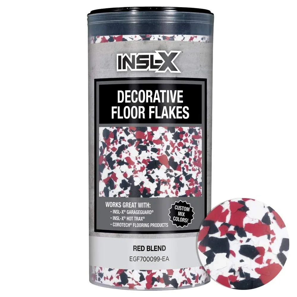 Insl-X Indoor and Outdoor Red Blend Decorative Floor Flakes 12 oz