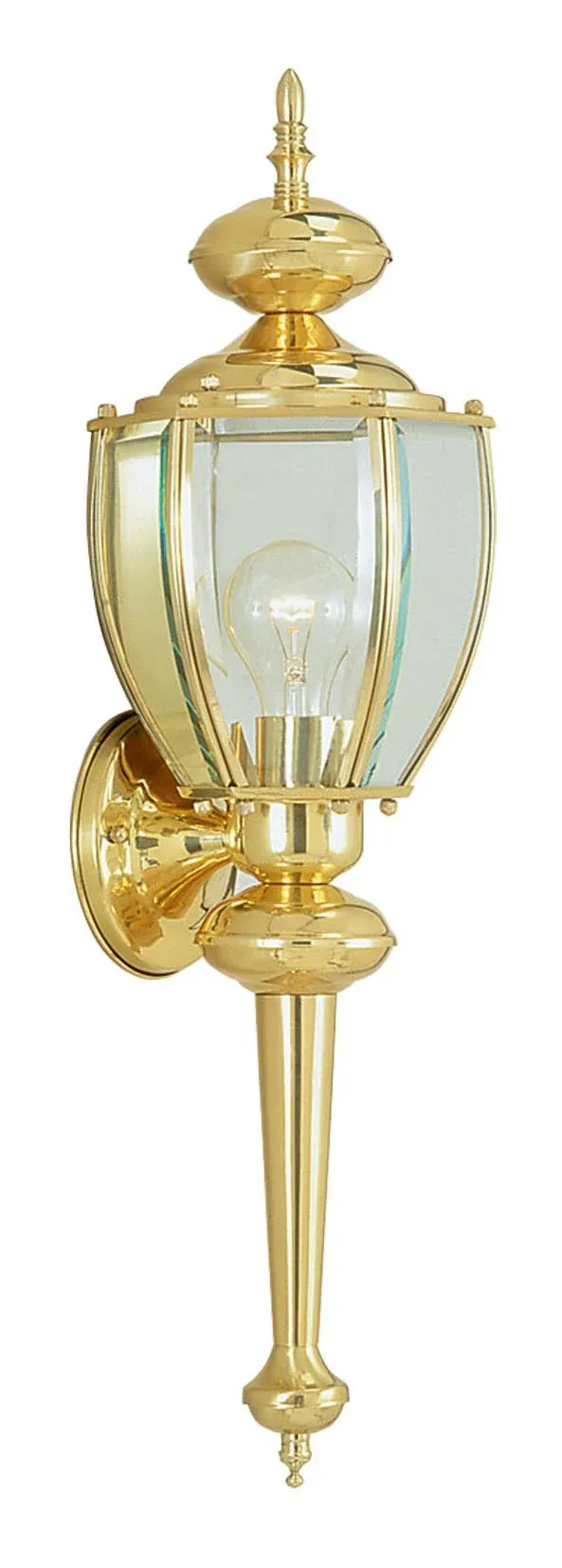 Livex Lighting Outdoor Basics Outdoor Wall Lantern Antique Brass 1 Light 2112-01