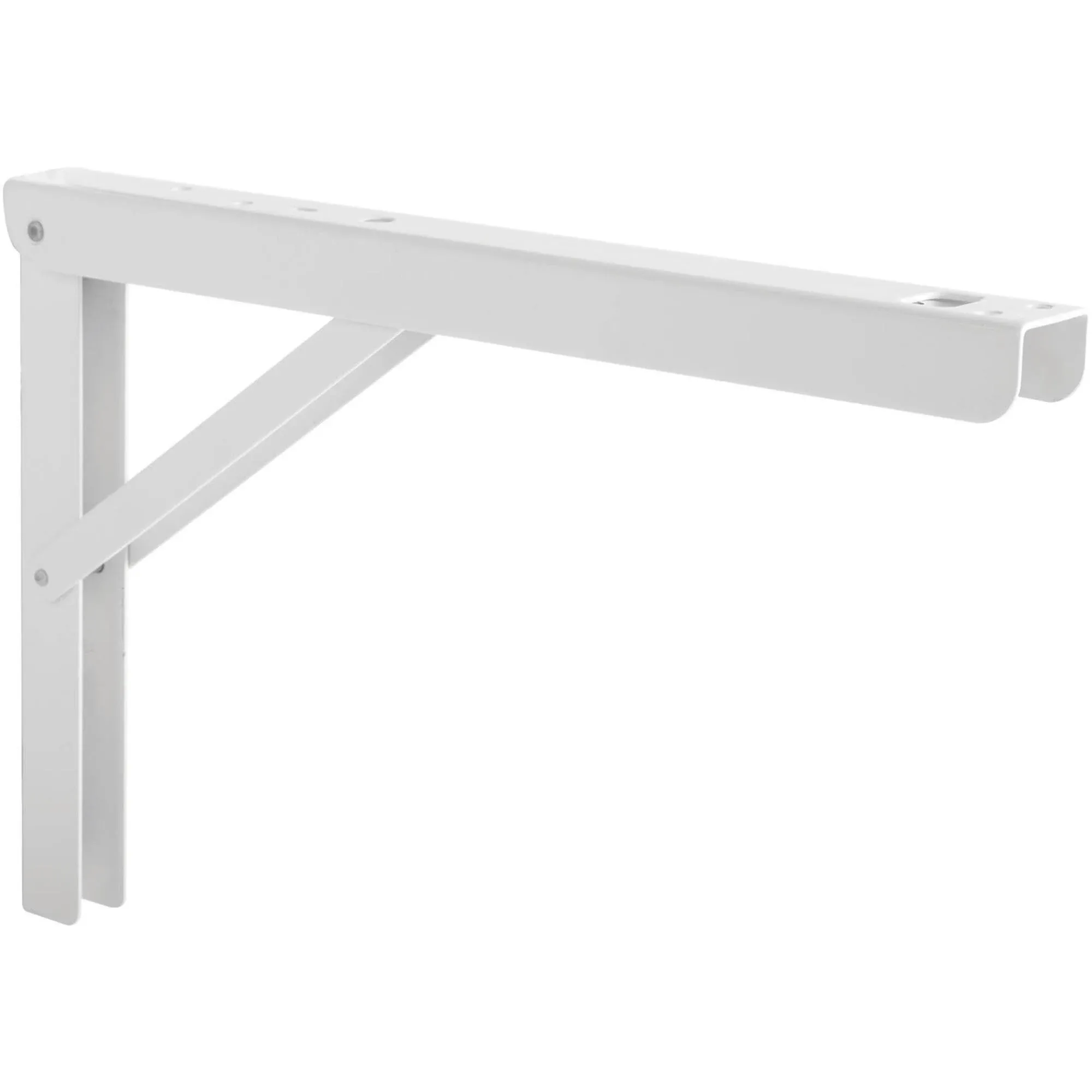 Knape and Vogt 12&quot; (305mm) Adjustable Folding L Shelf Bracket - EACH (White)