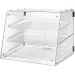 YBSVO 3 Tray Commercial Countertop Bakery Display Case with Rear Doors - 21" x 17 3/4" x 16 1/2"