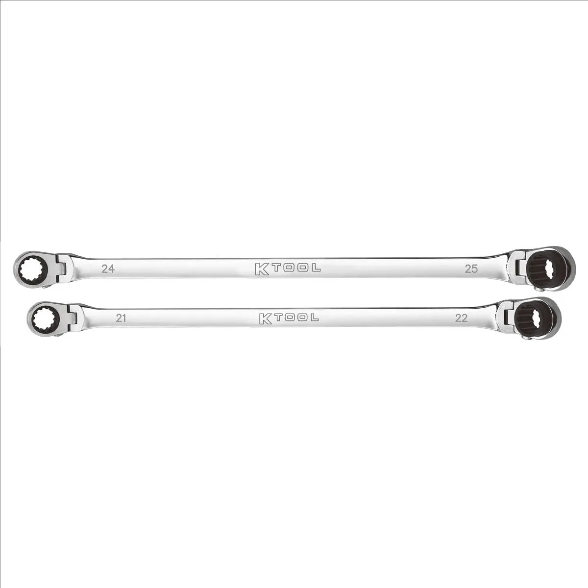 K Tool International Metric Double Box Universal Spline 90 Tooth Reversible Ratchet