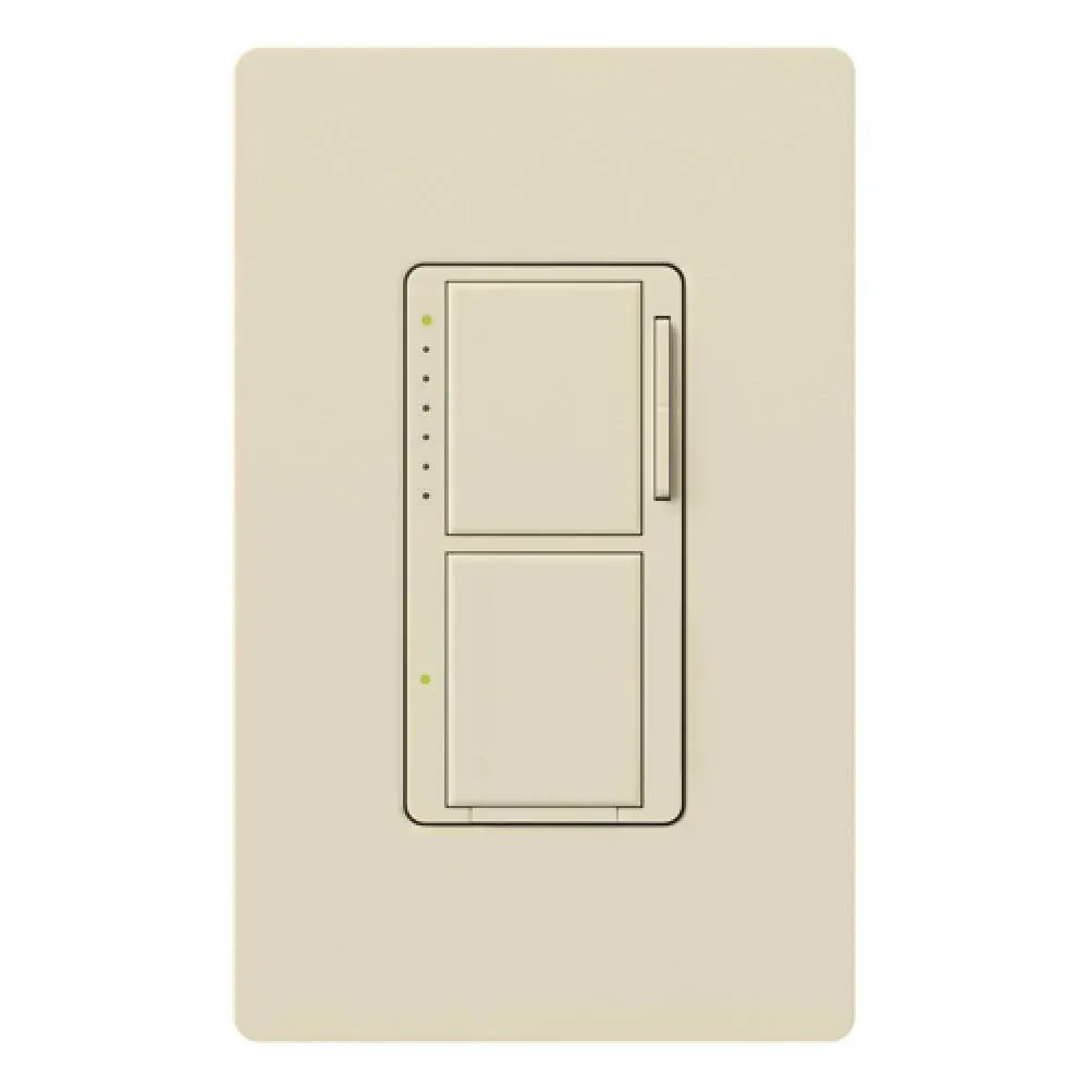 Lutron MA-L3S25-LA Maestro Incandescent/Halogen Dual Digital-Fade Dimmer/Electronic Switch, Single-Pole, Light Almond