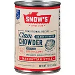 Snow&#039;s Manhattan Clam Chowder 🍲 15 oz Can (Pack of 12)