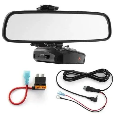 Radar Mount Mirror Mount + Direct Wire Power Cord + Micro Fuse Tap Escort IX EX ...