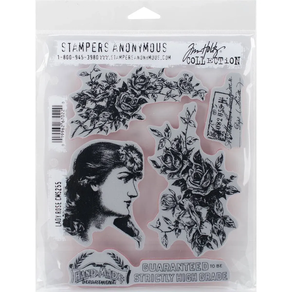 Stampers Anonymous Stamp Set - Lady Rose, CMS255 Designed by: Tim Holtz