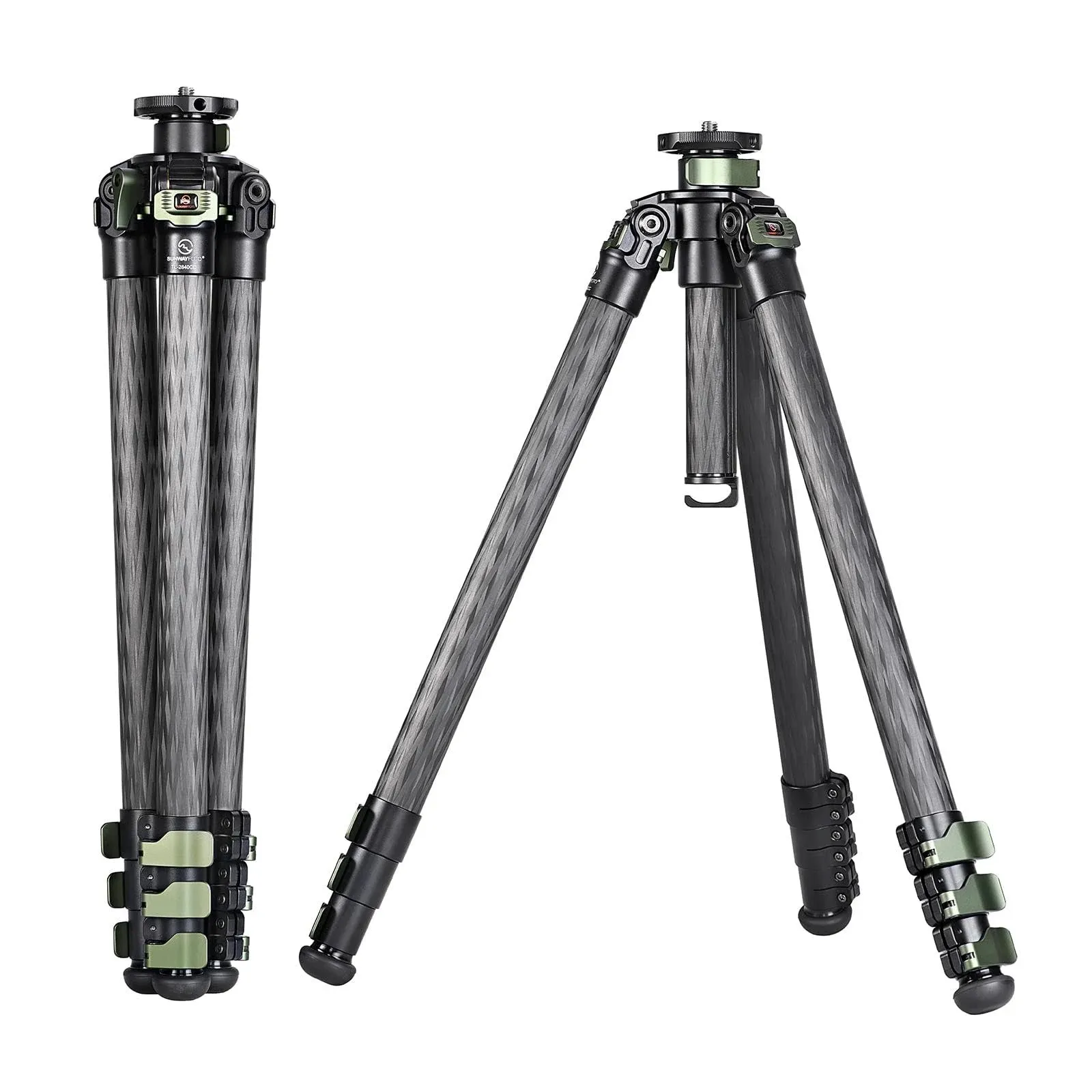 SUNWAYFOTO TL2840CC Carbon Fiber Tripod with Lever Locks for DSLR Cameras, 4-Sections, Load 35lb(16kg)