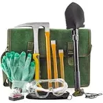 Esterno Rockhound &amp; Rock Mining Kit Deluxe 15-Piece Set; Rockhound Set Includes