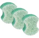 Spongeables PediScrub Foot Buffer The Soap in The Sponge Contains Peppermint and Tea Tree Oil for Exfoliating 20+ Washes Mint Scent, Green, 3 Count