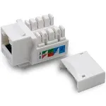 (10-Pack) Cat6 Keystone Jack - [UL Listed] - Ethernet Wall Jack - Wall Cat6 -