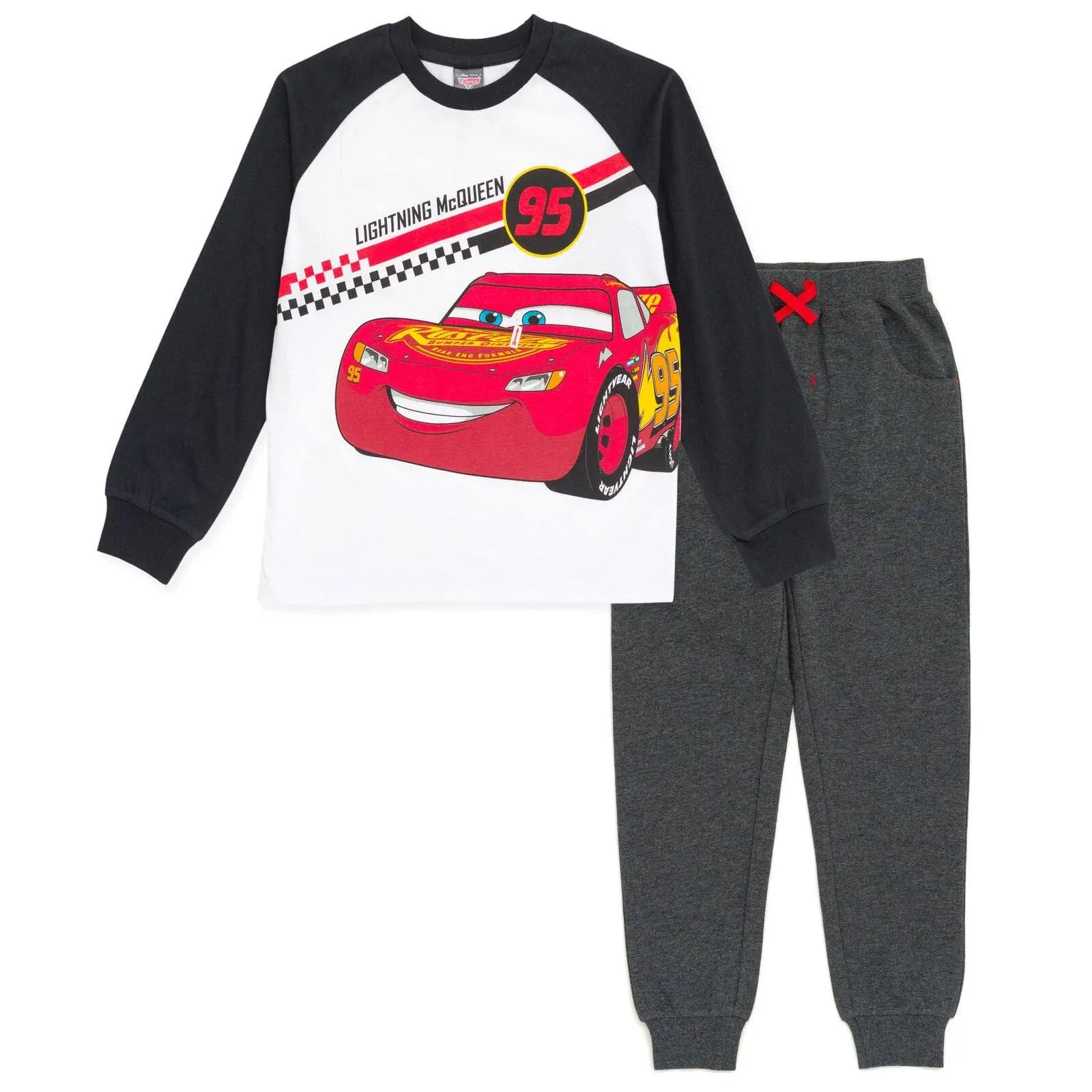 Infant Disney Cars Lightning McQueen T-Shirt and Jogger French Terry Pants to Big Kid