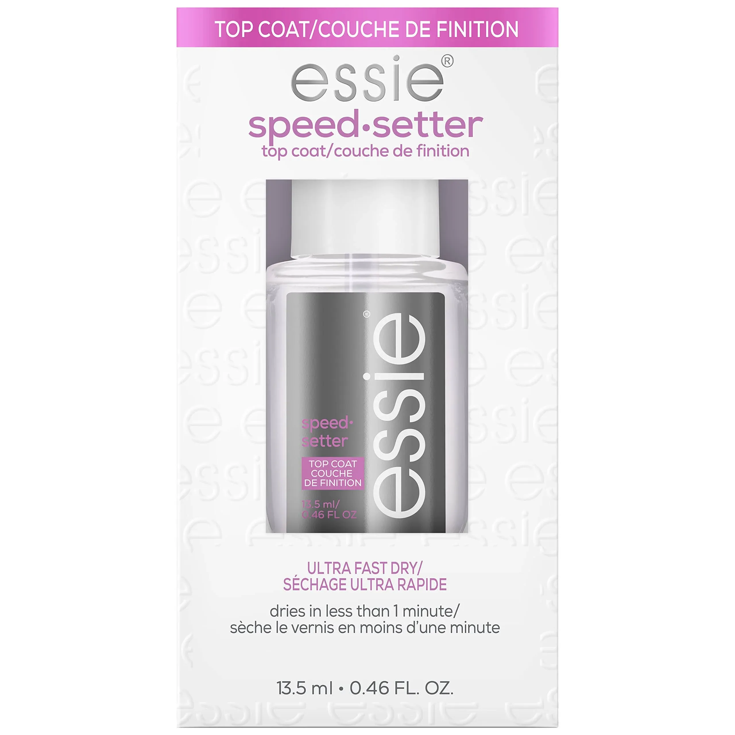 essie Nail Care, 8-Free Vegan, Speed Setter Top Coat, quick-dry nail polish,