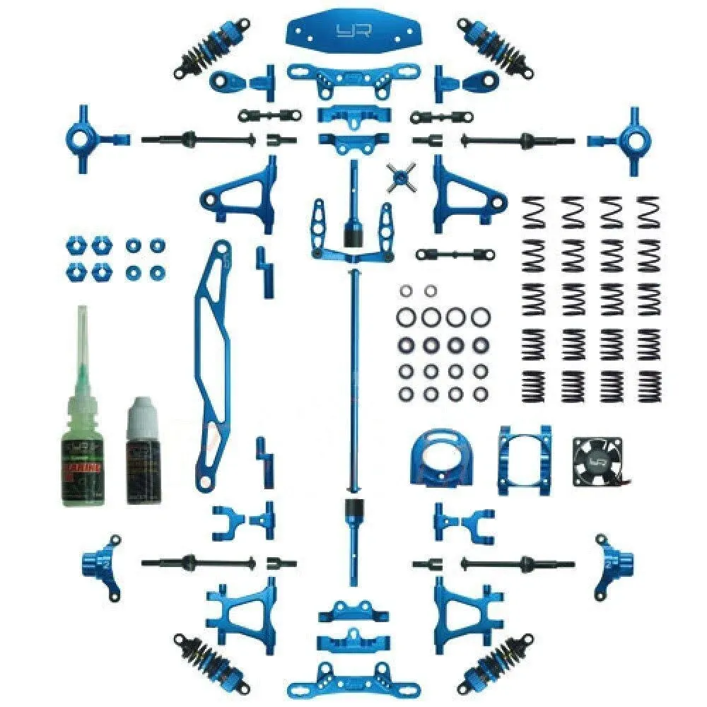 Yeah Racing Tamiya TT-02 Aluminum Upgrade Kit (Blue) [YEA-CK-TT02BU<wbr/>]