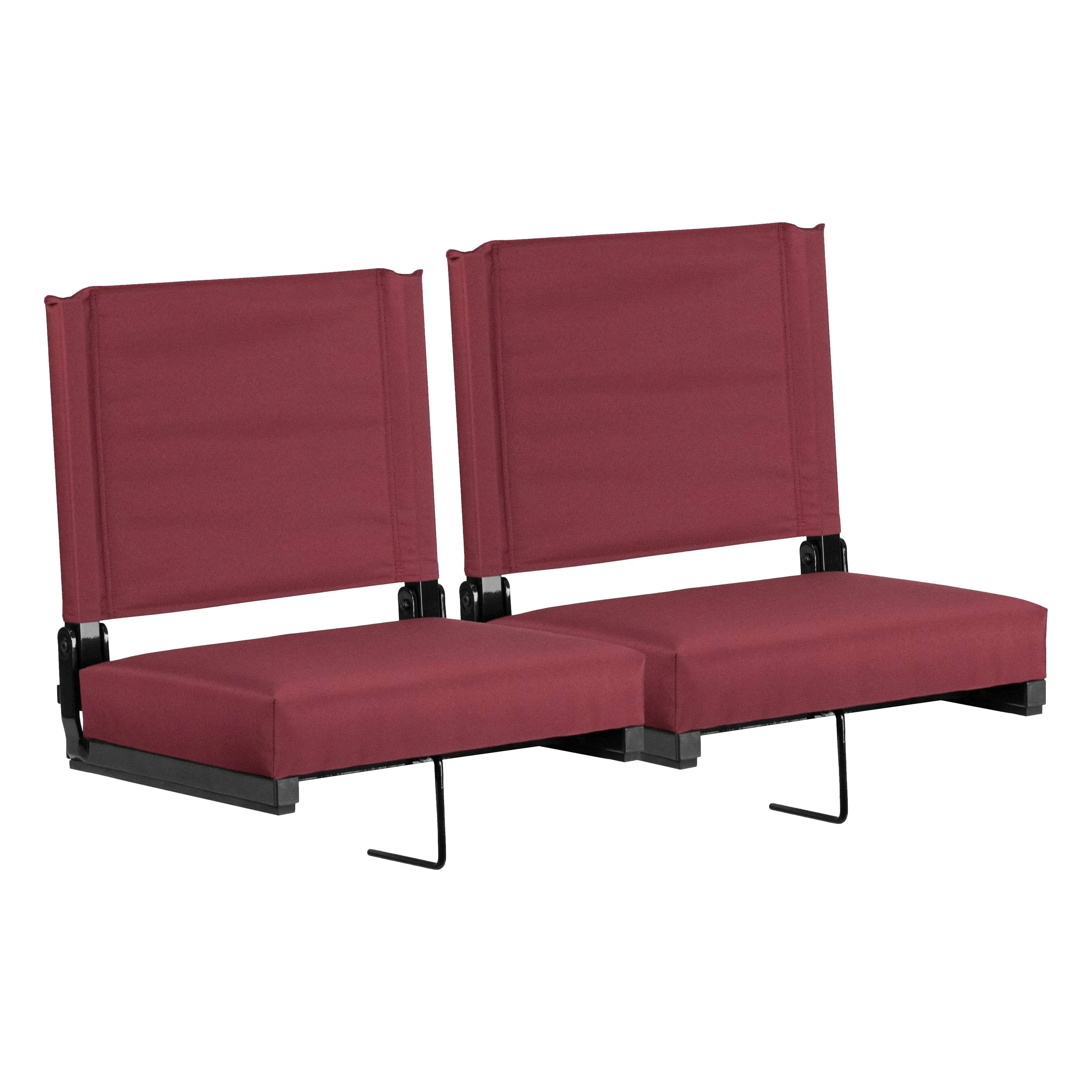 500 lb. Rated Stadium Chair, Maroon, PK2