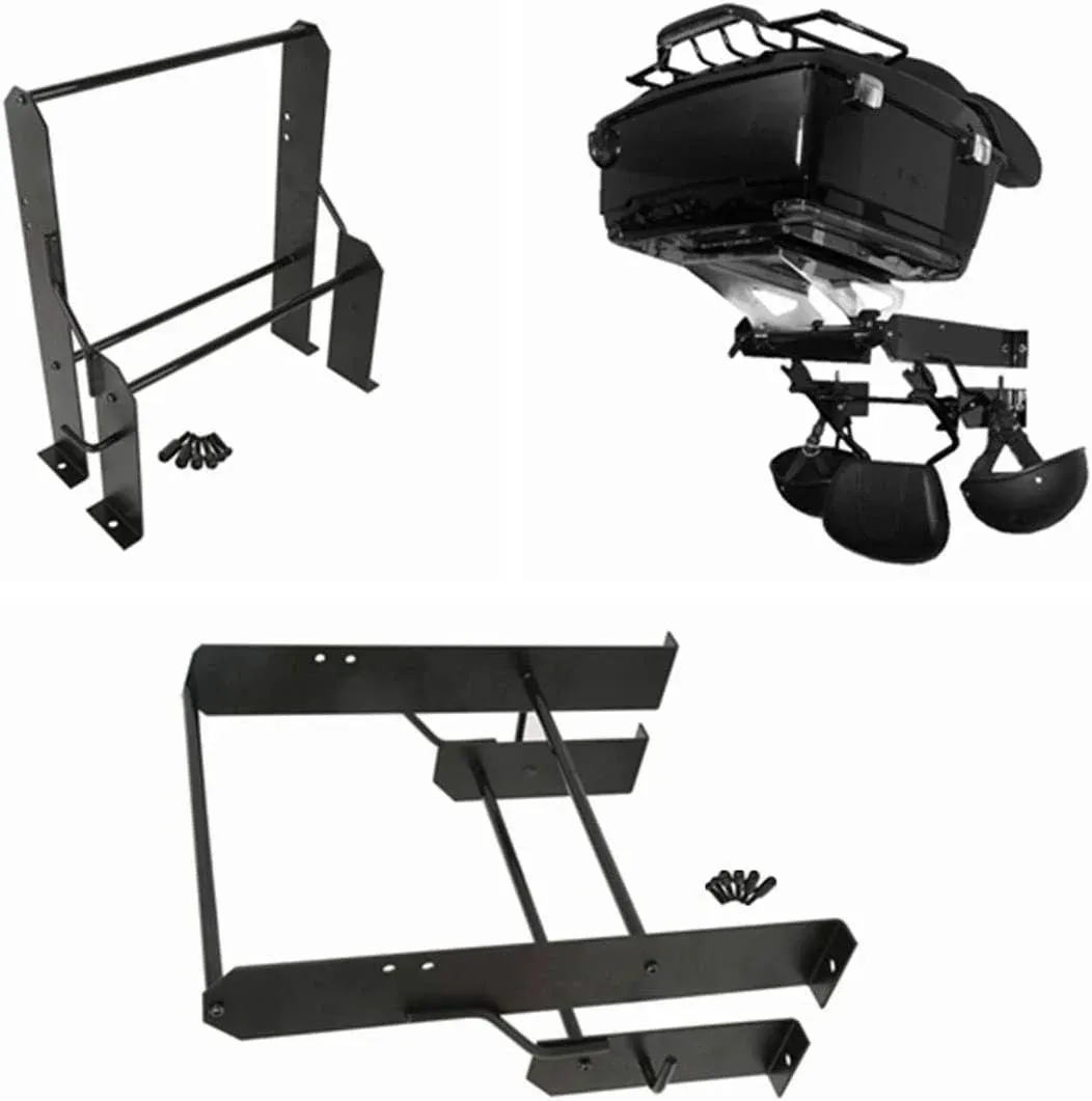 H D Garage Detachables Storage Detach Depot Wall Rack Fits for Harley Touring, Road King, Electra Glide, Street Glide Tour Trunk Pack Pak Luggage Racks (Luggage Racks-2)