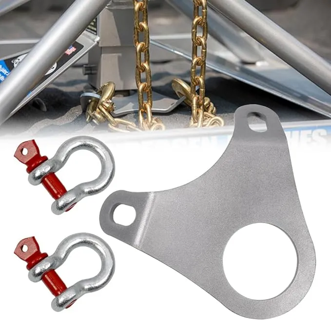 RYANSTAR RACING 5th Wheel Ultimate Connection Safety Chains Plate Towing Accessories with 1/2in Shackles