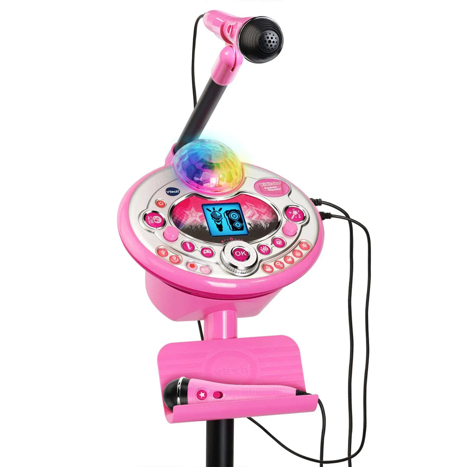 VTech Kidi Karaoke System 2 Mics with Mic Stand Pink NEW Damaged Box