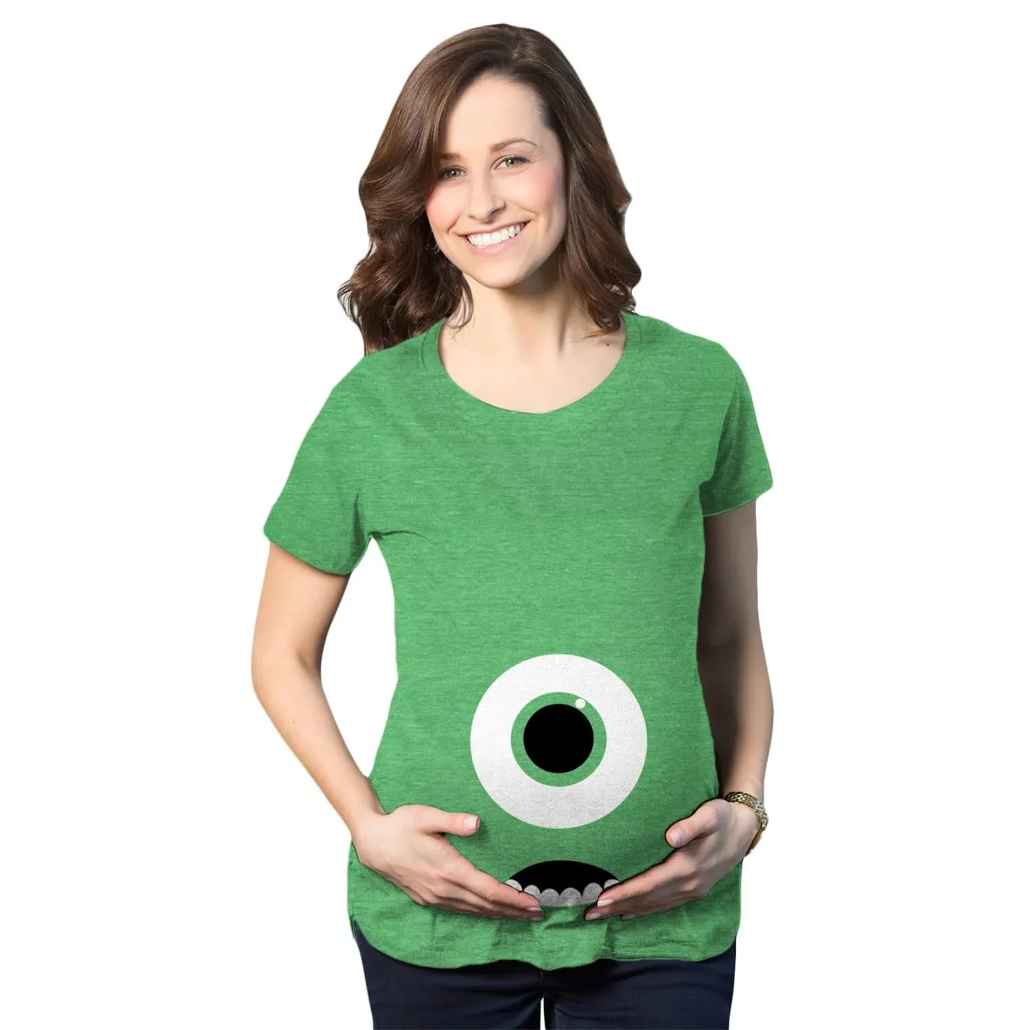 Maternity Monster Eye Ball Funny Pregnancy Announcement Tees Cute Baby T Shirt ...