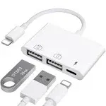 USB Adapter for iPad,iPad to USB Adapter,iPhone USB Adapter Compatible iPhoneiPad, Plug N Play,Compatible with USB Flash DriveSupport iOS 15