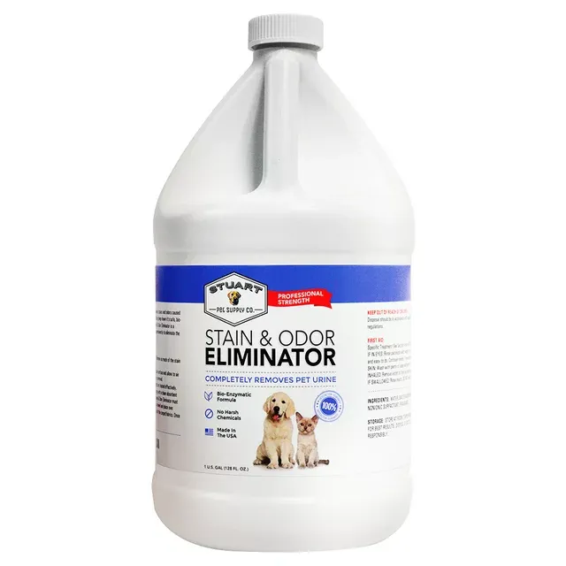 Stuart Pet Supply Co. Professional Strength Pet Odor Eliminator | Urine Odor Remover | Pet Urine Enzyme Cleaner | Pet Stain and Odor Remover | Enzymatic Cleaner for Dog Urine and Cat Urine